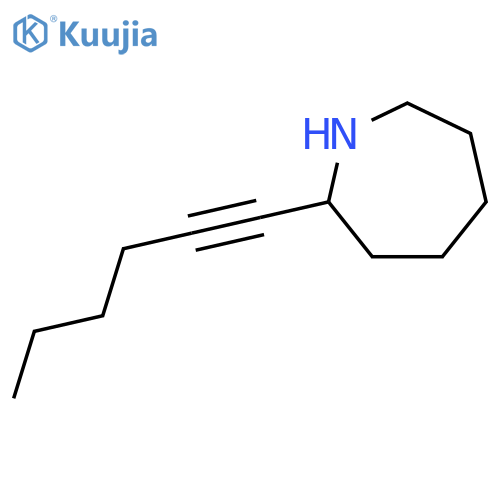 1H-Azepine, 2-(1-hexynyl)hexahydro- structure