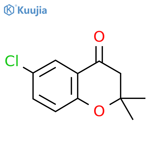6-chloro-2,3-dihydro-2,2-dimethylchromen-4-one structure