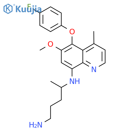N4-(5-(4-Fluorophenoxy)-6-methoxy-4-methyl-8-quinolinyl)-1,4-pentanediamine structure