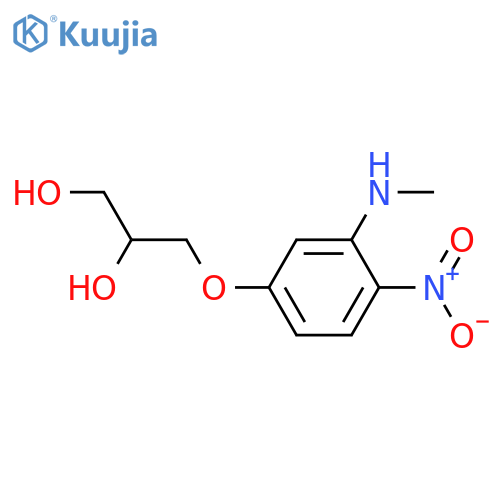 3-3-(Methylamino)-4-nitrophenoxypropane-1,2-diol structure