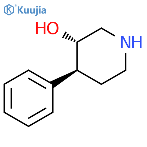 3-Piperidinol, 4-phenyl-, trans- structure