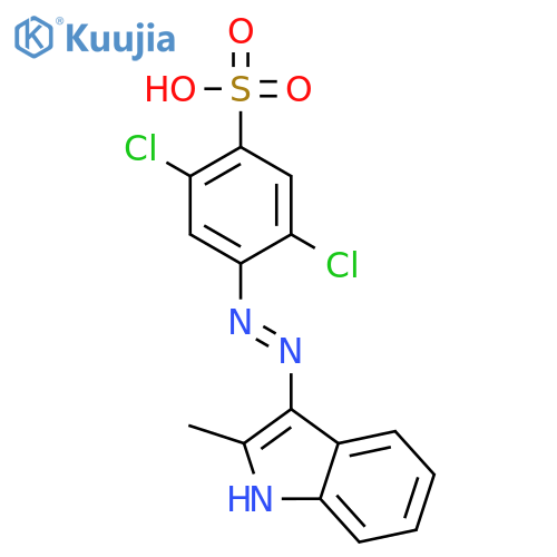 Benzenesulfonic acid, 2,5-dichloro-4-[(2-methyl-1H-indol-3-yl)azo]- structure