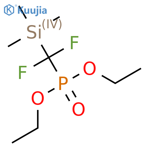 Diethoxyphosphoryl(difluoro)methyl-trimethyl-silane structure