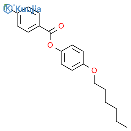 BENZOIC ACID, 4-FLUORO-, 4-(HEXYLOXY)PHENYL ESTER structure