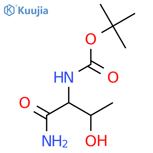 tert-Butyl ((2S,3R)-1-amino-3-hydroxy-1-oxobutan-2-yl)carbamate structure