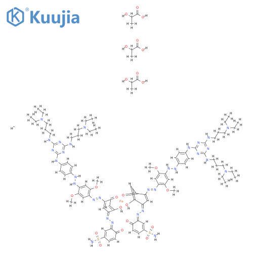 Ferrate(1-), [3-[[3-[[4-[[4-[[4,6-bis[[3-(diethylamino)propyl]amino]-1,3,5-triazin-2-yl]amino]phenyl]azo]-2,5-dimethoxyphenyl]azo]-2,4-dihydroxyphenyl]azo]-4-hydroxybenzenesulfonamidato(2-)][3-[[5-[[4-[[4-[[4,6-bis[[3-(diethylamino)propyl]a structure