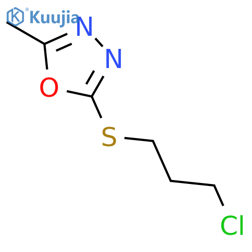 1,3,4-Oxadiazole, 2-[(3-chloropropyl)thio]-5-methyl- structure