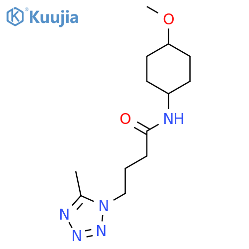 1H-Tetrazole-1-butanamide, N-(4-methoxycyclohexyl)-5-methyl- structure