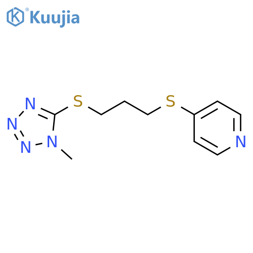 4-({3-[(1-methyl-1H-tetrazol-5-yl)sulfanyl]propyl}sulfanyl)pyridine structure