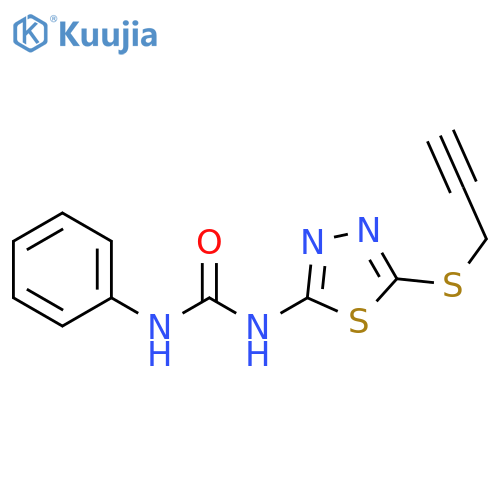 1-phenyl-3-5-(prop-2-yn-1-ylsulfanyl)-1,3,4-thiadiazol-2-ylurea structure