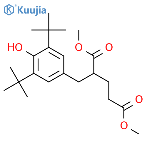 Pentanedioic acid,2-[[3,5-bis(1,1-dimethylethyl)-4-hydroxyphenyl]methyl]-, 1,5-dimethyl ester structure