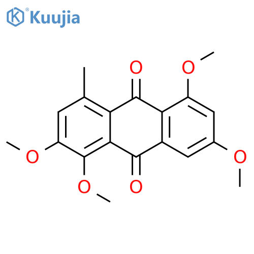 9,10-ANTHRACENEDIONE, 1,2,5,7-TETRAMETHOXY-4-METHYL- structure