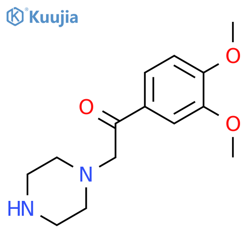 Ethanone, 1-(3,4-dimethoxyphenyl)-2-(1-piperazinyl)- structure