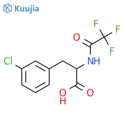 3-(3-chlorophenyl)-2-(2,2,2-trifluoroacetamido)propanoic acid structure