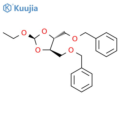 4,5-bis((benzyloxy)methyl)-2-ethoxy-1,3-dioxolane structure