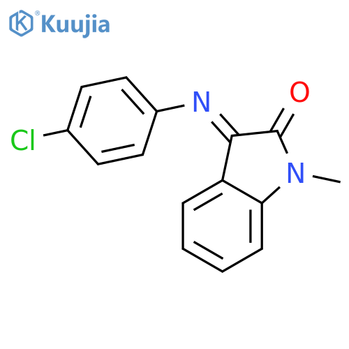 2H-INDOL-2-ONE, 3-[(4-CHLOROPHENYL)IMINO]-1,3-DIHYDRO-1-METHYL- structure