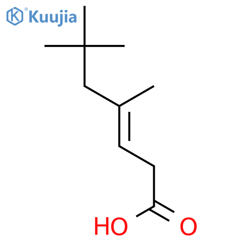 3-HEPTENOIC ACID, 4,6,6-TRIMETHYL-, (E)- structure