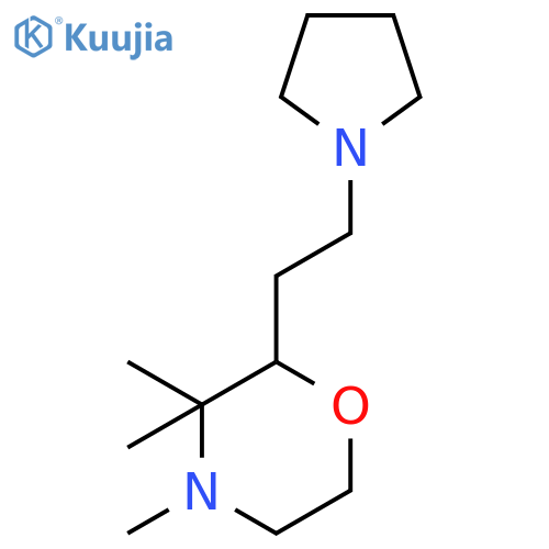Morpholine,3,3,4-trimethyl-2-[2-(1-pyrrolidinyl)ethyl]- structure