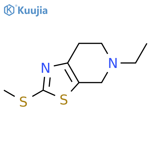 Thiazolo[5,4-c]pyridine,5-ethyl-4,5,6,7-tetrahydro-2-(methylthio)- structure