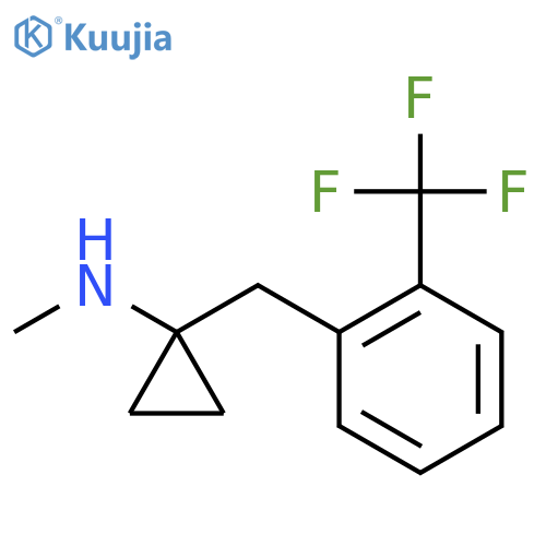 N-methyl-1-{2-(trifluoromethyl)phenylmethyl}cyclopropan-1-amine structure