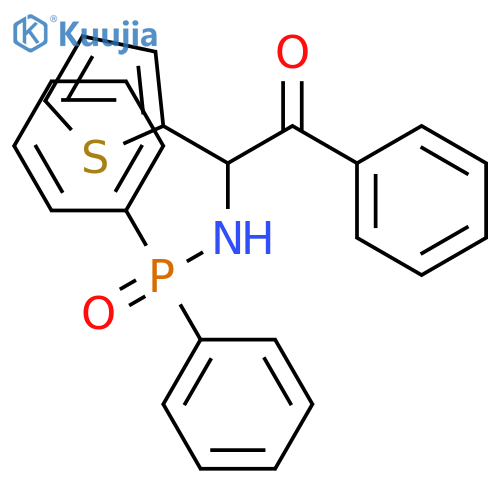 Phosphinic amide, N-[2-oxo-2-phenyl-1-(2-thienyl)ethyl]-P,P-diphenyl- structure