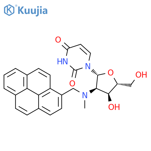 Uridine, 2'-deoxy-2'-[methyl(1-pyrenylmethyl)amino]- structure