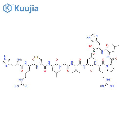 L-Histidine,L-histidyl-L-arginyl-L-cysteinyl-L-leucylglycyl-L-valyl-L-leucyl-L-arginyl-L-prolyl-L-leucyl- structure