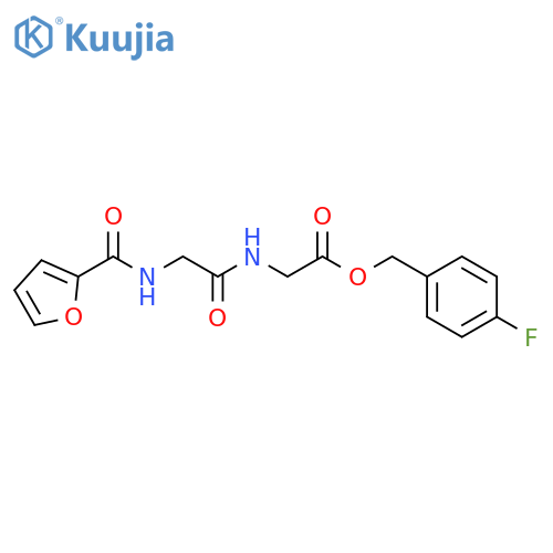 4-fluorobenzyl {[(2-furoylamino)acetyl]amino}acetate structure