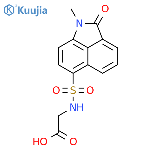 2-(1-methyl-2-oxo-1,2-dihydrobenzo[cd]indole-6-sulfonamido)acetic acid structure