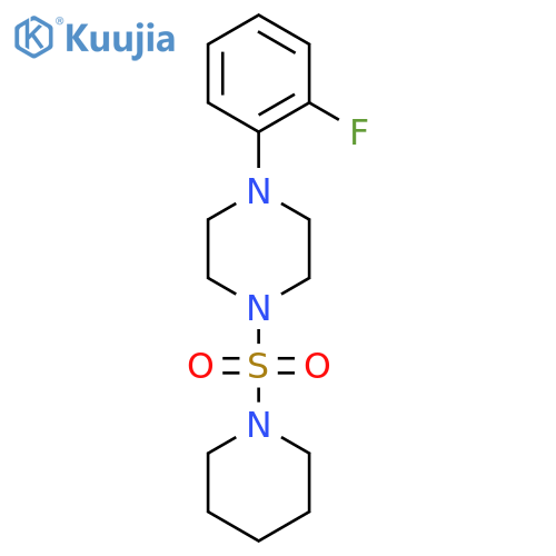 1-(2-fluorophenyl)-4-(piperidine-1-sulfonyl)piperazine structure
