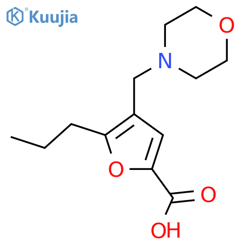 4-(morpholin-4-ylmethyl)-5-propylfuran-2-carboxylic acid structure