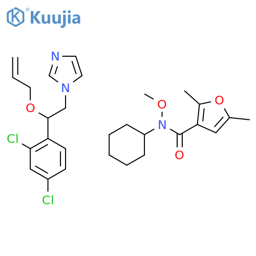 N-cyclohexyl-N-methoxy-2,5-dimethylfuran-3-carboxamide - 1-[2-(2,4-dichlorophenyl)-2-(prop-2-en-1-yloxy)ethyl]-1H-imidazole (1:1) structure