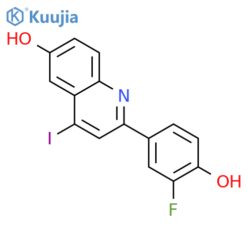6-Quinolinol, 2-(3-fluoro-4-hydroxyphenyl)-4-iodo- structure