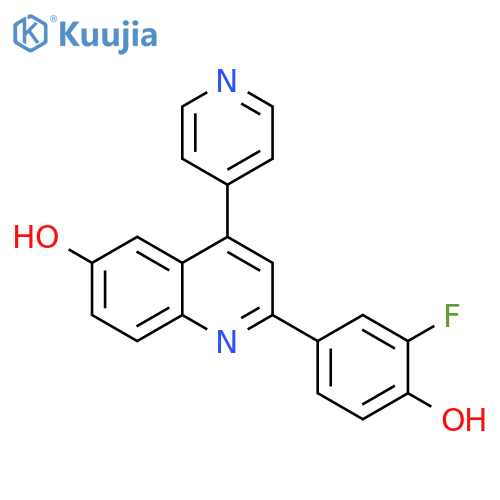 6-Quinolinol, 2-(3-fluoro-4-hydroxyphenyl)-4-(4-pyridinyl)- structure