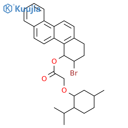 (3S,4S)-3-bromo-1,2,3,4-tetrahydrochrysen-4-yl {[(1R,2S,5R)-5-methyl-2-(propan-2-yl)cyclohexyl]oxy}acetate structure