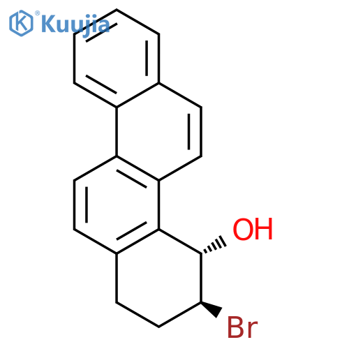 4-Chrysenol,3-bromo-1,2,3,4-tetrahydro-, (3R,4R)-rel- structure