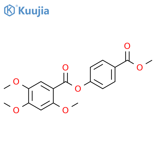 Benzoic acid, 2,4,5-trimethoxy-, 4-(methoxycarbonyl)phenyl ester structure