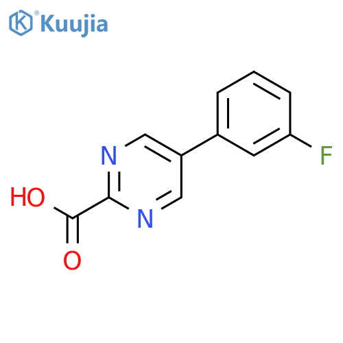 2-PYRIMIDINECARBOXYLIC ACID, 5-(3-FLUOROPHENYL)- structure