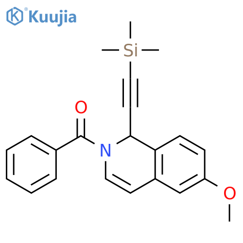 Isoquinoline, 2-benzoyl-1,2-dihydro-6-methoxy-1-[(trimethylsilyl)ethynyl]- structure