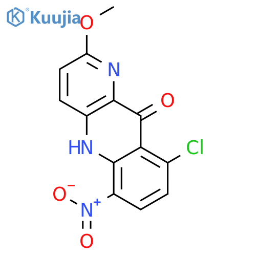 BENZO[B]-1,5-NAPHTHYRIDIN-10(5H)-ONE, 9-CHLORO-2-METHOXY-6-NITRO- structure