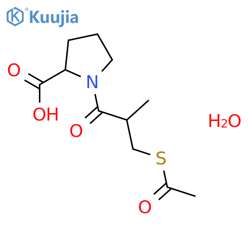Imp. J (EP) as Hydrate: (2S)-1-[(2S)-3-(Acetylsulfanyl)-2-methylpropanoyl]-pyrrolidine-2-carboxylic Acid Hydrate(Acetylcaptopril Hydrate) structure