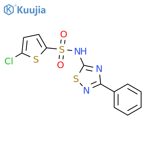2-Thiophenesulfonamide, 5-chloro-N-(3-phenyl-1,2,4-thiadiazol-5-yl)- structure
