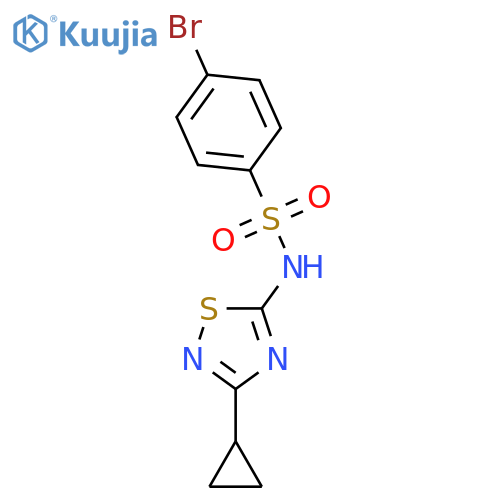 BENZENESULFONAMIDE, 4-BROMO-N-(3-CYCLOPROPYL-1,2,4-THIADIAZOL-5-YL)- structure