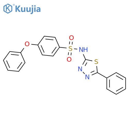 Benzenesulfonamide, 4-phenoxy-N-(5-phenyl-1,3,4-thiadiazol-2-yl)- structure