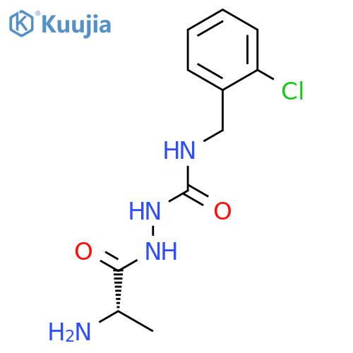 L-Alanine, 2-[[[(2-chlorophenyl)methyl]amino]carbonyl]hydrazide structure