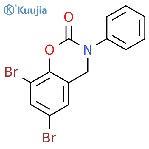 2H-1,3-Benzoxazin-2-one, 6,8-dibromo-3,4-dihydro-3-phenyl- structure