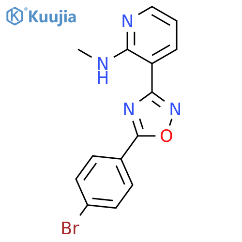 2-PYRIDINAMINE, 3-[5-(4-BROMOPHENYL)-1,2,4-OXADIAZOL-3-YL]-N-METHYL- structure