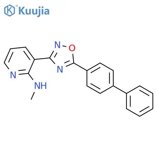 2-Pyridinamine, 3-(5-[1,1'-biphenyl]-4-yl-1,2,4-oxadiazol-3-yl)-N-methyl- structure