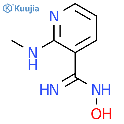 3-Pyridinecarboximidamide, N-hydroxy-2-(methylamino)- structure