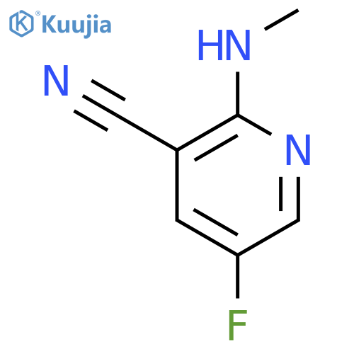 3-PYRIDINECARBONITRILE, 5-FLUORO-2-(METHYLAMINO)- structure